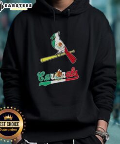 Awesome St. Louis Cardinals baseball hoodie featuring a vibrant Mexican flag design, perfect for fans and stylish wear.