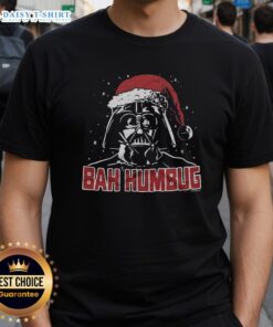 Alt Text: Awesome Star Wars Darth Vader Bah Humbug T-Shirt featuring Darth Vader in a festive holiday design.