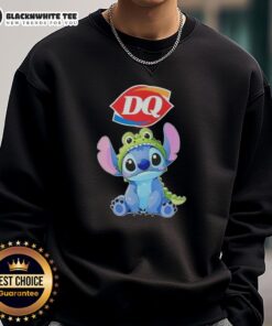 Awesome Stitch cosplay featuring a Crocodile X Dairy Queen sweatshirt, perfect for Disney fans and cosplay enthusiasts.