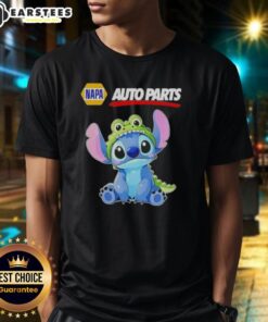 Awesome Stitch Cosplay Crocodile X Napa Auto Parts T-Shirt featuring vibrant colors and unique design for cosplay enthusiasts.