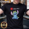 Awesome Stitch Cosplay Crocodile X Pizza Hut T-Shirt featuring vibrant colors and playful design for fans and collectors.