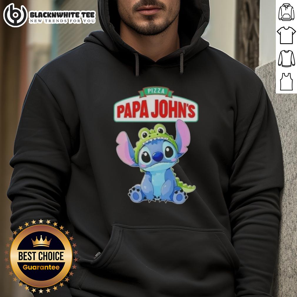 Awesome Stitch Cosplay Crocodile X Pizza Papa John'S Hoodie Awesome Stitch cosplay featuring a Crocodile X Pizza Papa John's hoodie, showcasing vibrant colors and playful design.