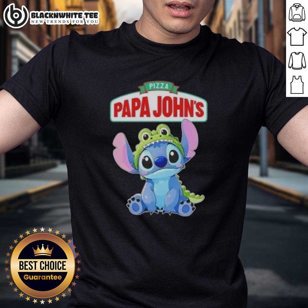Awesome Stitch Cosplay Crocodile X Pizza Papa John'S T Shirt Awesome Stitch cosplay featuring Crocodile and Papa John's pizza on a stylish t-shirt design.
