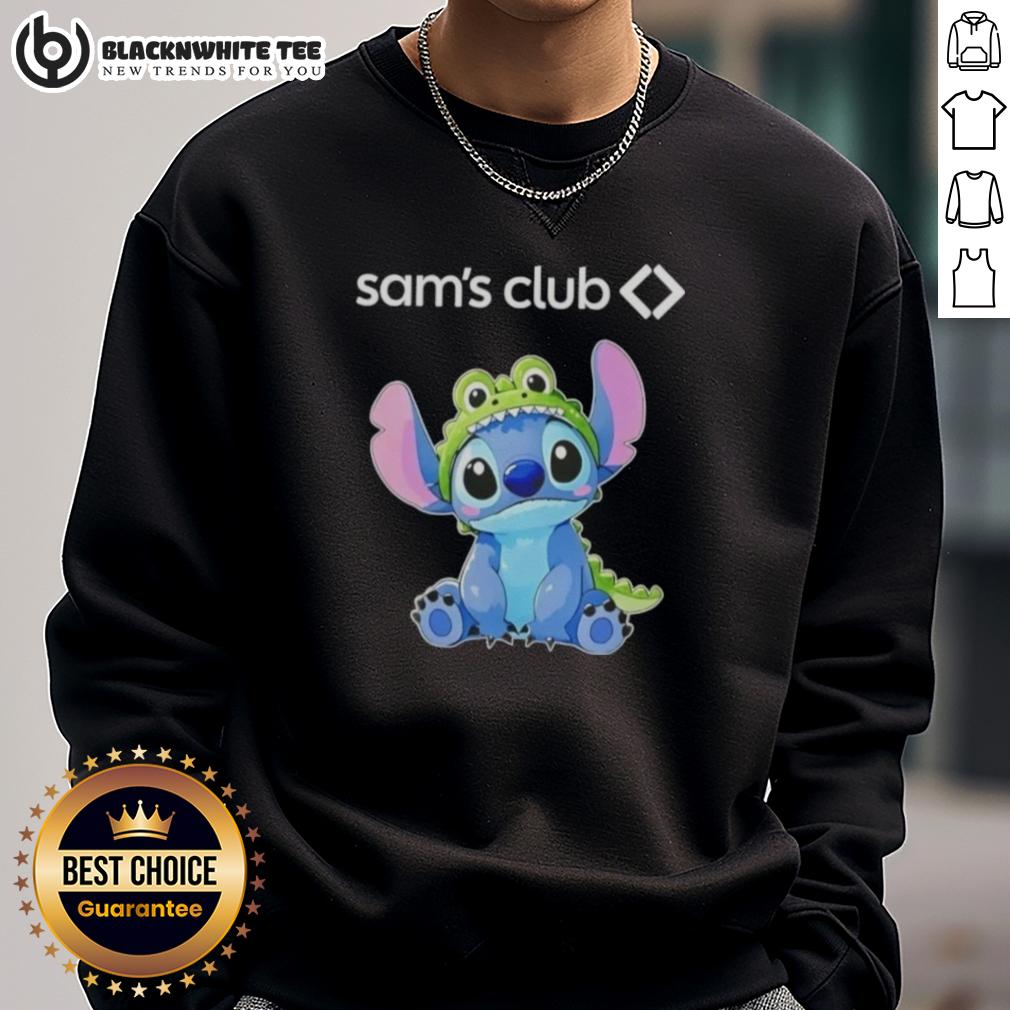 Awesome Stitch Cosplay Crocodile X Sam'S Club Sweatshirt Awesome Stitch cosplay featuring a Crocodile X Sam's Club sweatshirt, showcasing vibrant colors and playful design.