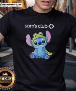 Awesome Stitch Cosplay featuring a crocodile design on a Sam's Club T-shirt, perfect for fans and cosplay enthusiasts.
