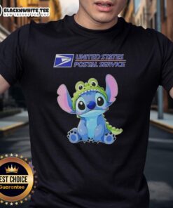 Awesome Stitch Cosplay Crocodile X USPS T-Shirt featuring vibrant design and unique character mashup for cosplay enthusiasts.