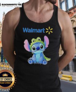 Awesome Stitch cosplay featuring a Crocodile X Walmart tank top, showcasing vibrant colors and playful design.