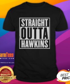 Awesome Straight Outta Hawkins Stranger Things T-Shirt featuring a bold graphic design inspired by the popular Netflix series.