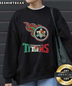 Awesome Tennessee Titans football sweatshirt featuring a vibrant Mexican flag design for fans and sports enthusiasts.