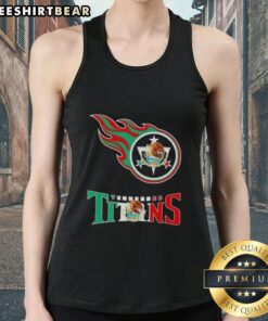 Awesome Tennessee Titans football tank top featuring a vibrant Mexican flag design, perfect for fans and summer wear.