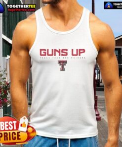 Texas Tech Guns Up Rally Call Tank Top featuring a bold design, perfect for fans showing school spirit at events.