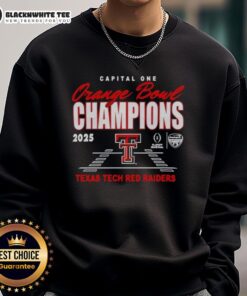 Awesome Texas Tech Red Raiders 2026 Orange Bowl Champions Classic Sweatshirt featuring bold team colors and logo.