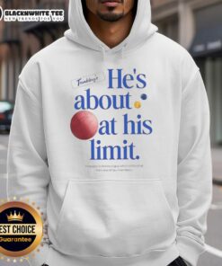 Awesome The Chair Company hoodie featuring 'He's About At His Limit' design, perfect for casual wear and comfort.