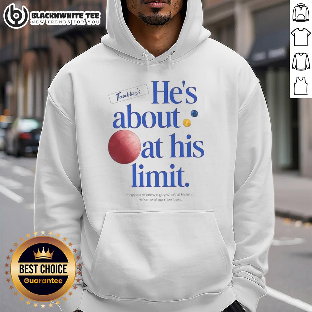 Awesome The Chair Company He's About At His Limit I Happen To Know A Guy Who’S At His Limit Hoodie Awesome The Chair Company hoodie featuring 'He's About At His Limit' design, perfect for casual wear and comfort.