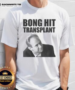 Awesome Thomas Myers Bong Hit Transplant Portrait T-Shirt featuring a vibrant graphic of Thomas Myers with a cannabis theme.