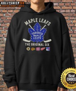 Awesome Toronto Maple Leafs Original Six combined hoodie featuring team colors and logo, perfect for fans.