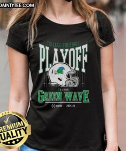 Tulane Green Wave 2025-2026 College Football Playoff Bound Helmet Ladies Tee, stylish fan apparel for game day.