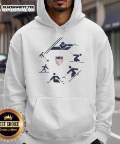 Awesome U.S. Paralympics 2026 Winter Paralympics Picto Circle Hoodie showcasing vibrant design and athletic spirit.