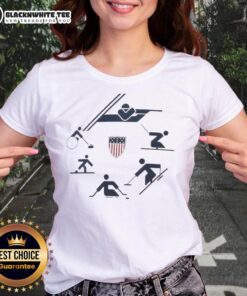 Awesome U.S. Paralympics 2026 Winter Paralympics Picto Circle Ladies Tee showcasing vibrant design and athletic spirit.