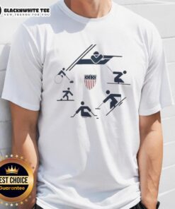 Awesome U.S. Paralympics 2026 Winter Paralympics Picto Circle T-Shirt featuring vibrant design and inclusive sports themes.