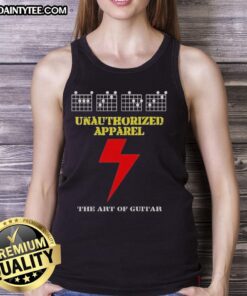 Awesome Unauthorized Apparel The Art of Guitar Tank Top featuring a vibrant guitar design, perfect for music lovers.