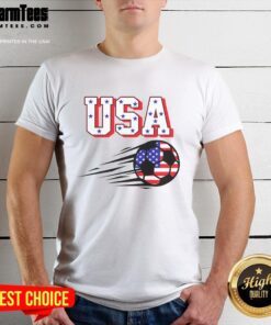 Awesome USA Soccer Fan T-Shirt featuring vibrant colors and a stylish design, perfect for cheering on your team.