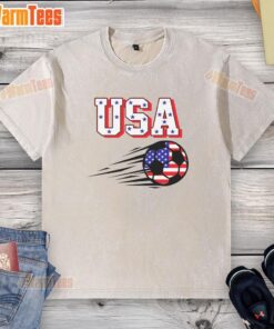 Awesome USA Soccer Fan Washed T-Shirt featuring bold graphics and a comfortable fit for passionate soccer supporters.