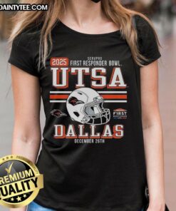 Alt Text: Awesome Utsa Roadrunners 2025 First Responder Bowl Bound Ladies Tee showcasing team spirit and vibrant design.