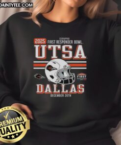 Alt Text: Awesome Utsa Roadrunners 2025 First Responder Bowl Bound Sweatshirt showcasing team spirit and excitement for the game.