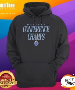 Vancouver Whitecaps FC 2025 MLS Western Conference Champions hoodie, featuring team logo and vibrant colors.