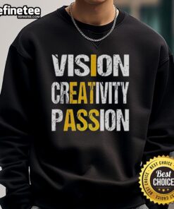Alt Text: Awesome Vision Creativity Passion Letter Sweatshirt in vibrant colors, perfect for expressing your unique style.