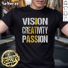 Awesome Vision Creativity Passion Letter T-Shirt featuring bold graphics and vibrant colors, perfect for creative individuals.