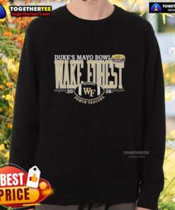 Awesome Wake Forest Demon Deacons Dukes Mayo Bowl 2026 sweatshirt featuring team colors and logo design.