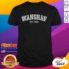Awesome Wanghaf Est 2025 meme vintage university T-shirt featuring a retro design and bold graphics for college enthusiasts.