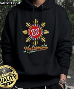 Awesome Washington Nationals X Hispanic hoodie featuring vibrant colors and unique design celebrating baseball culture.