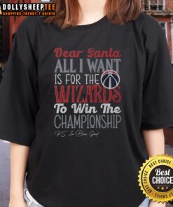 Awesome Washington Wizards All I Want For Christmas ladies tee featuring festive design and team logo, perfect for fans.