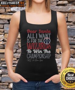 Alt Text: Awesome Washington Wizards All I Want For Christmas tank top featuring team logo, perfect for holiday cheer.