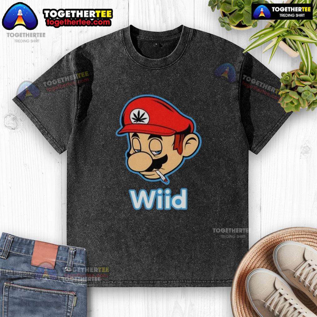 Awesome Wiid Super Mario Smoking Weed Washed T Shirt Awesome Wiid Super Mario smoking weed washed t-shirt design featuring vibrant colors and playful graphics.