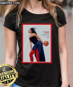 Awesome WNBA Aja Wilson is Times Athlete of the Year ladies tee featuring a stylish design celebrating her achievement.