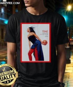 Alt Text: A'Ja Wilson T-Shirt celebrating her as Time's Athlete of the Year, showcasing WNBA pride and sports excellence.