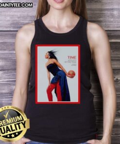 Awesome WNBA Aja Wilson is Times Athlete of the Year tank top featuring bold graphics celebrating her achievement.