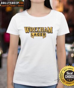 Awesome Wrexham Lager Ladies Tee featuring a stylish design, perfect for fans of Wrexham Lager and casual wear.