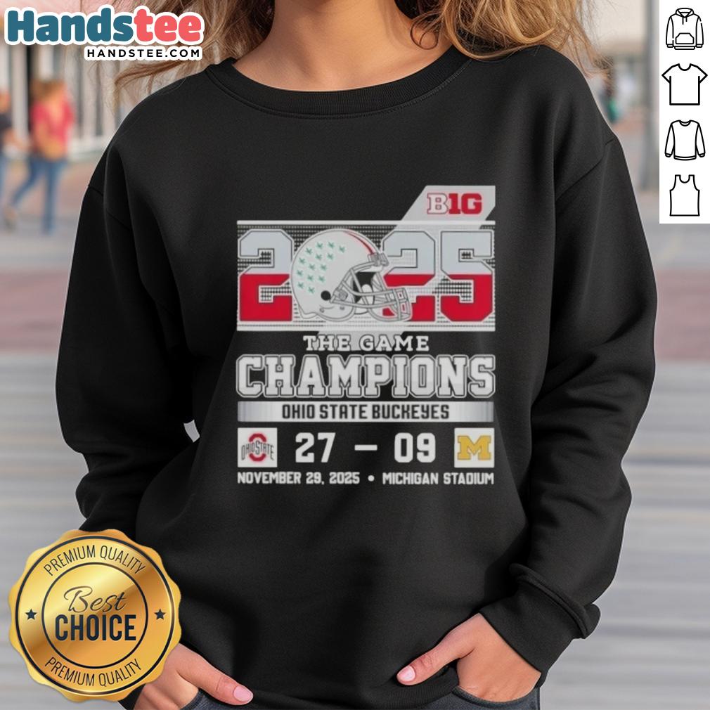 cute-big-ten-the-game-champions-ohio-state-buckeyes-beat-michigan-stadium-sweatshirt Ohio State Buckeyes sweatshirt celebrating the Big Ten The Game victory over Michigan at the stadium.