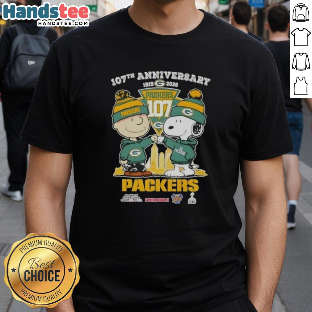 cute-charlie-brown-and-snoopy-107th-anniversary-1919-2026-green-bay-packers-football-skyline-t-shirt Alt Text: Cute Charlie Brown and Snoopy 107th Anniversary T-Shirt featuring Green Bay Packers football skyline design.