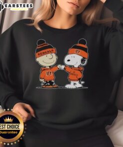 Cute Cincinnati Bengals Snoopy and Charlie Brown best friends sweatshirt featuring vibrant graphics and cozy design.