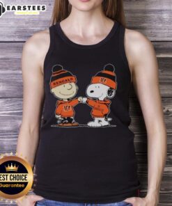 Alt Text: Cute Cincinnati Bengals Snoopy and Charlie Brown best friends tank top featuring playful cartoon design.