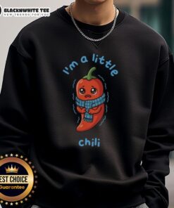 Cute I'm a Little Chili sweatshirt featuring a playful design, perfect for cozy fall outfits and chilly weather.