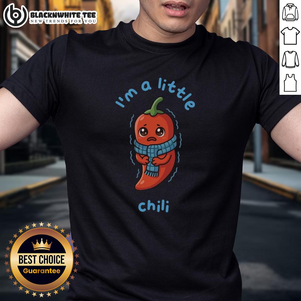 Cute I'M A Little Chili T Shirt Alt Text: Cute I'M A Little Chili T-Shirt featuring a playful chili pepper graphic, perfect for kids and fun outfits.