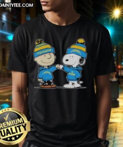 Alt Text: Cute Los Angeles Chargers Snoopy and Charlie Brown best friends t-shirt featuring vibrant graphics and team colors.