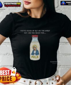 Cute Mary on Dairy Milk, a playful twist on the Elf on the Shelf meme, featured on a trendy ladies tee design.